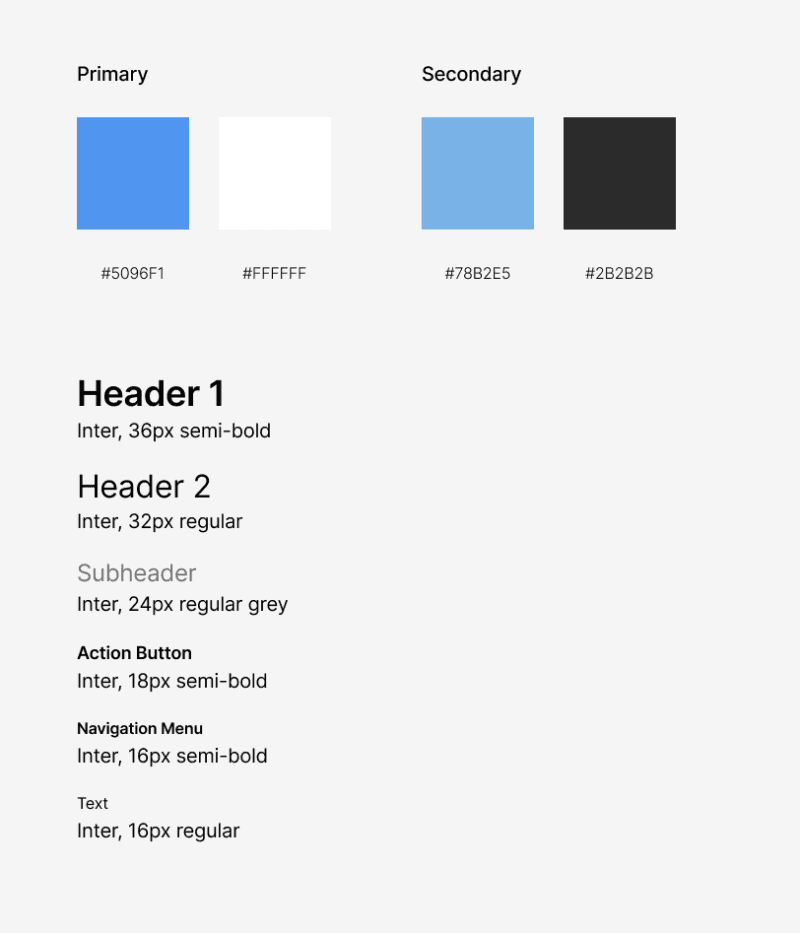 JDocs color scheme and typography