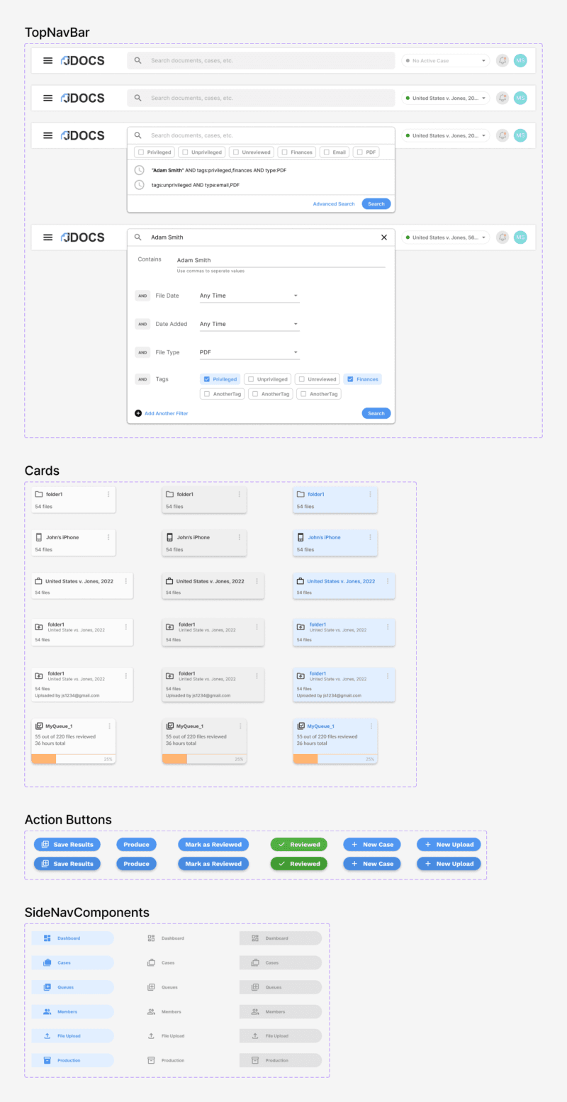 JDocs component library