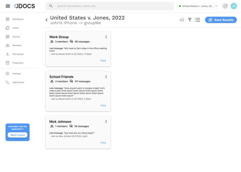 JDocs conversation item