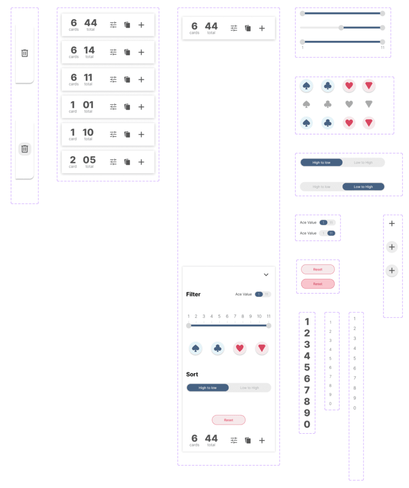 Cards Viewer components