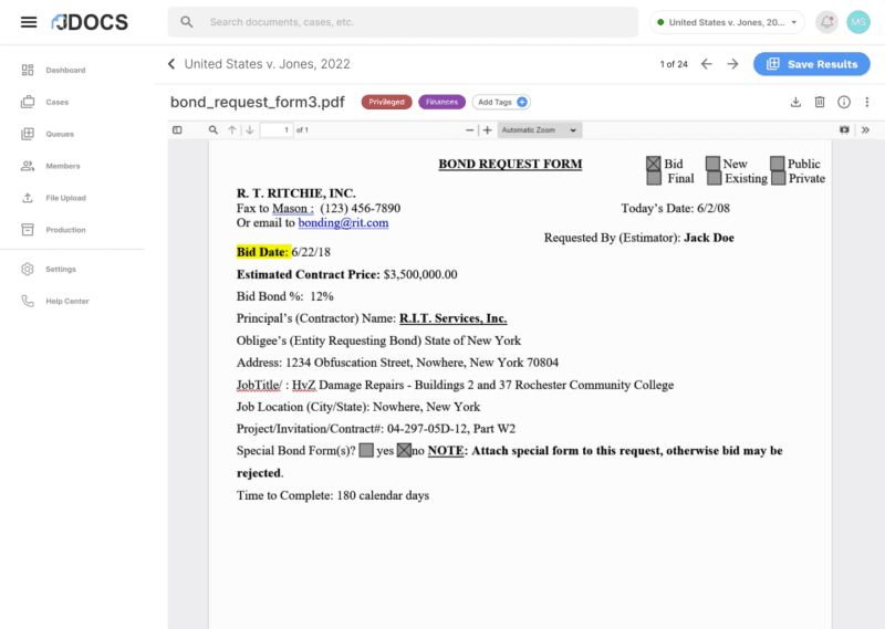 JDocs file view