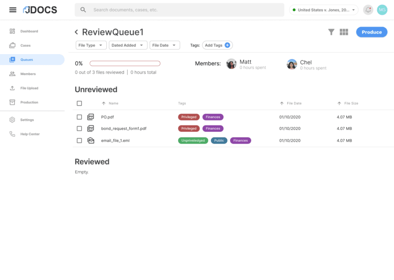 JDocs single queue view