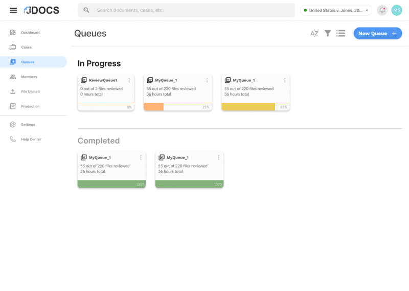JDocs list of queues