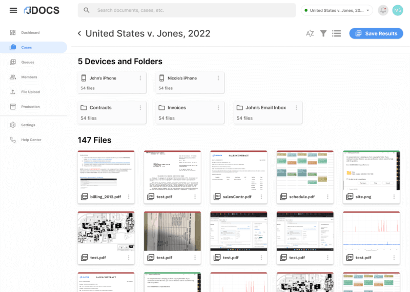 JDocs tile view