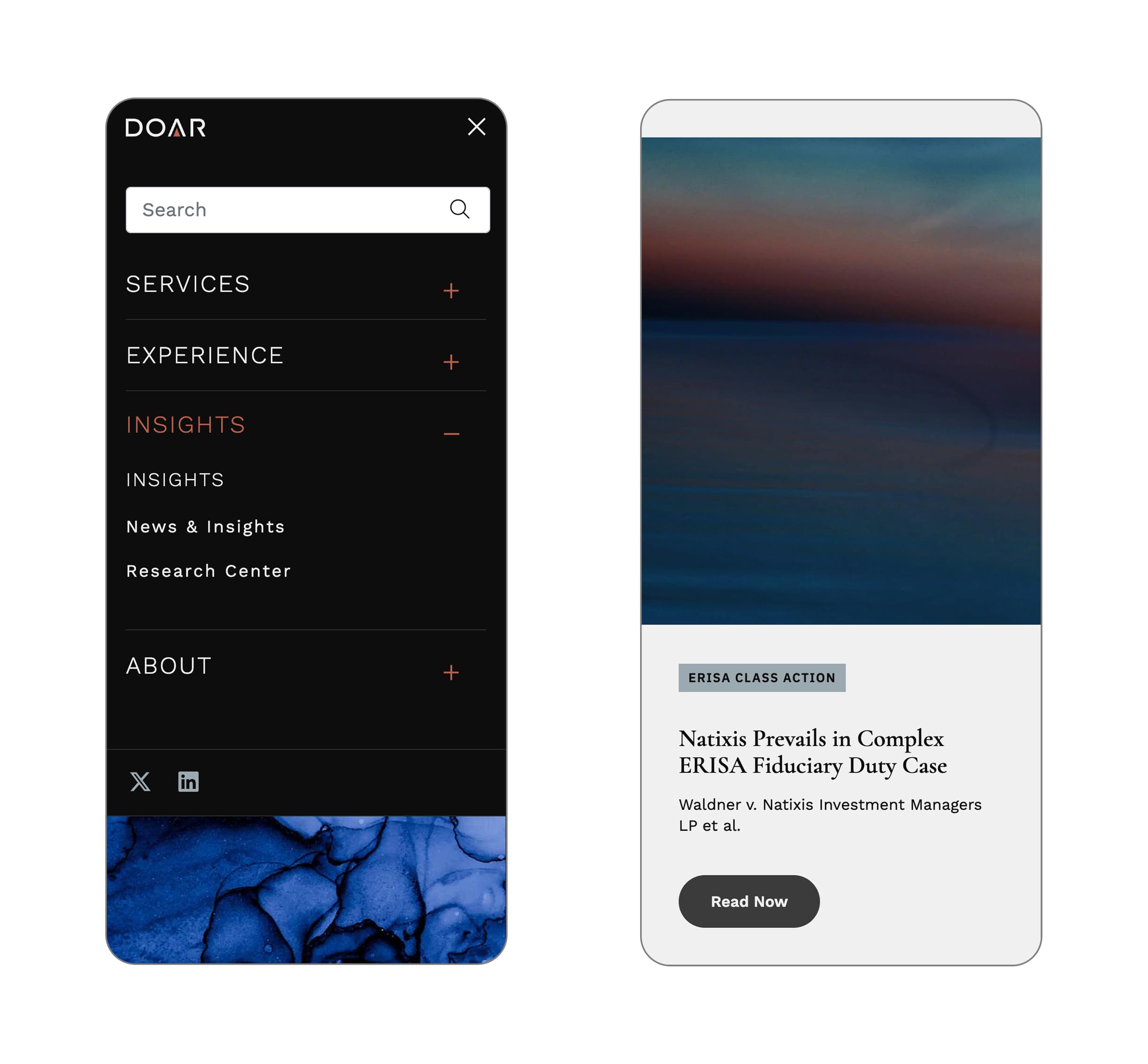 DOAR mobile experience