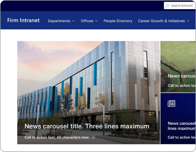 Firm intranet cover